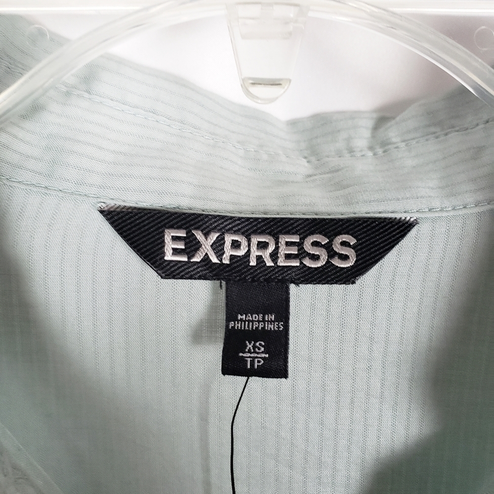 EXPRESS front tie lightweight button down top NWT… - image 4